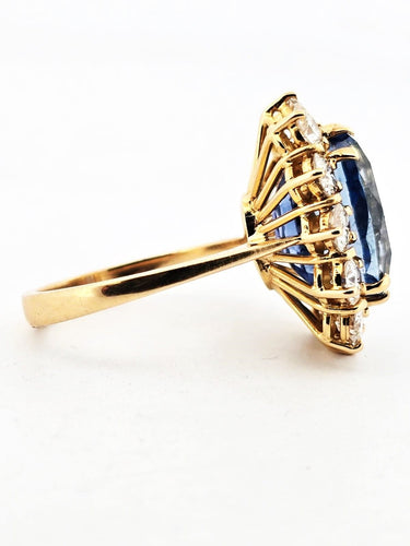 Bague 56 Bague marguerite en or jaune 58 Facettes