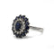 Bague 56 Bague or blanc, diamants et saphirs 58 Facettes 1307