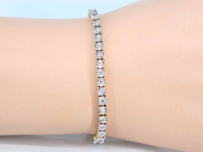 Bracelet Bracelet de tennis en or serti de diamants de 1,20 carat 58 Facettes 2149