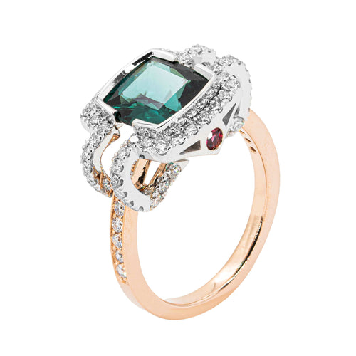 Bague 59 Portrait of an Idea ring – Unique Creation by Gianpiero Casolani 58 Facettes GCR001