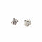 Boucles d'oreilles dormeuses en or blanc avec diamants taille brillant