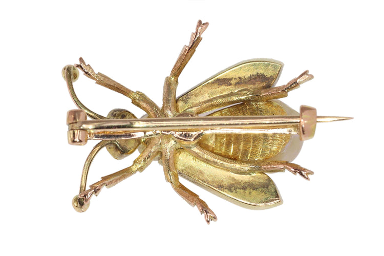 Broche Broche mouche vintage enchanteresse des années 1870 : l'élégance victorienne en or 58 Facettes 24137-0100