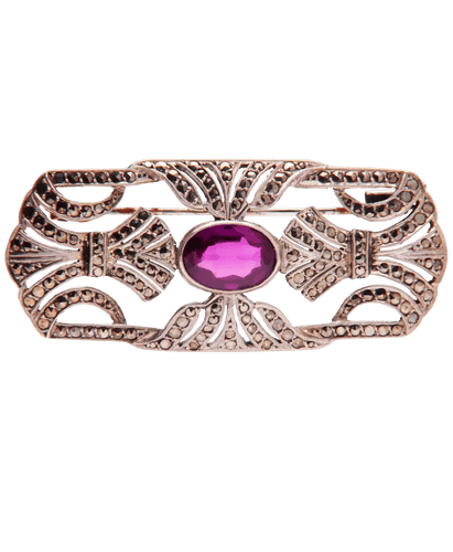 Broche Broche Argent 925 Rubis Pyrite 58 Facettes BO220346/BELLEBROCHEVINTAGE