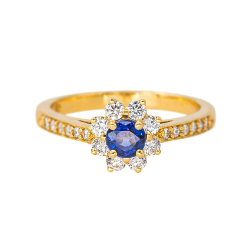 Bague 51 Tiffany&Co Bague Marguerite   Or jaune Saphir, Diamant 58 Facettes 4564998CN
