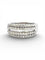 Bague 54 Bague bandeau en or blanc 18 carats et diamants 58 Facettes