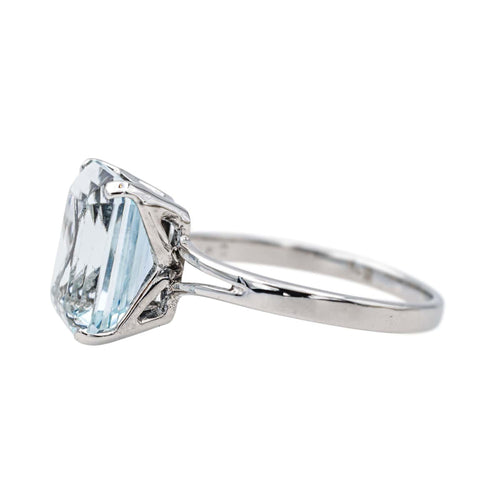 Bague 55 Bague  Or blanc Aigue marine 58 Facettes 4274240RV