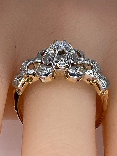 Bague 60 Bague jonc en Or blanc rubané & Diamants 58 Facettes