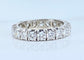 Bague 53 Alliance américaine or blanc, 20 diamants 2,30 carats 58 Facettes AB577