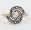 Bague 49 Bague tourbillon antique or 18k diamant taille rose 4 mm (circa 1900) 58 Facettes A06287