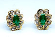 Boucles d'oreilles Boucles d’oreilles or jaune émeraudes et diamants 58 Facettes AB460