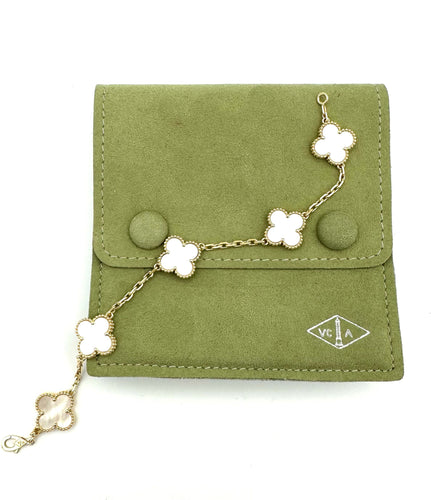 Bracelet VAN CLEEF & ARPELS. Collection "Alhambra vintage", bracelet or jaune et nacre 58 Facettes