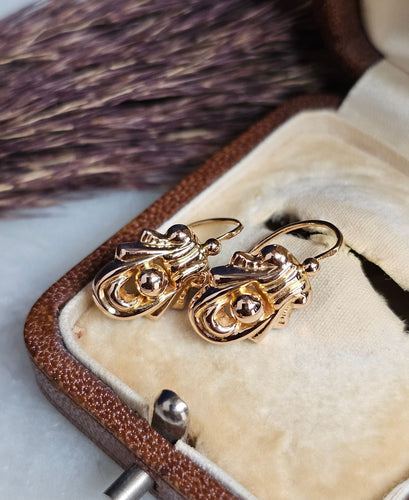 Boucles d'oreilles Boucles d'oreilles Art Déco or rose 58 Facettes 667