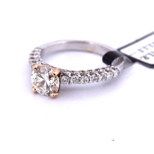 Bague 55 BAGUE EN OR BLANC 18KT 58 Facettes