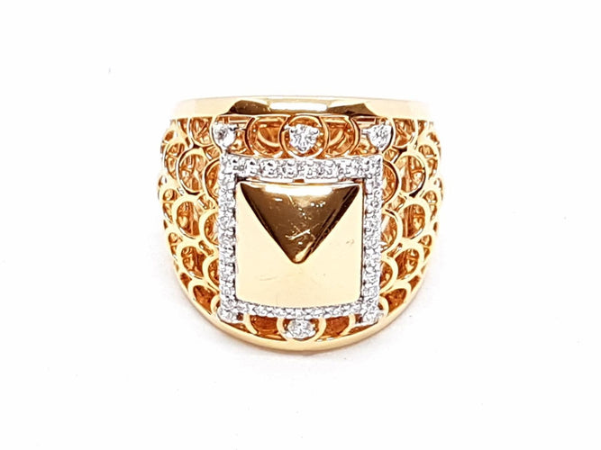 Bague 54 Bague Or rose Diamant 58 Facettes 578648RV