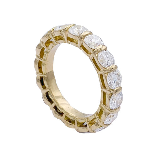 Bague 48 Alliance or jaune et diamants. 58 Facettes 32605