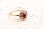 Bague 56 Bague or jaune, rubis et diamants  – 1,09 ct de rubis & 0,25 ct de diamants 58 Facettes BG-1400055-107