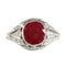 Bague 52 Bague de rêve décorative en rubis et diamants birmans 58 Facettes 16319-0014