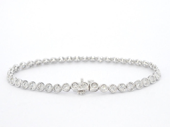 Bracelet Bracelet en or blanc serti de diamants 58 Facettes 2171