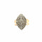 Bague 53 Bague vintage forme marquise or et diamants 58 Facettes
