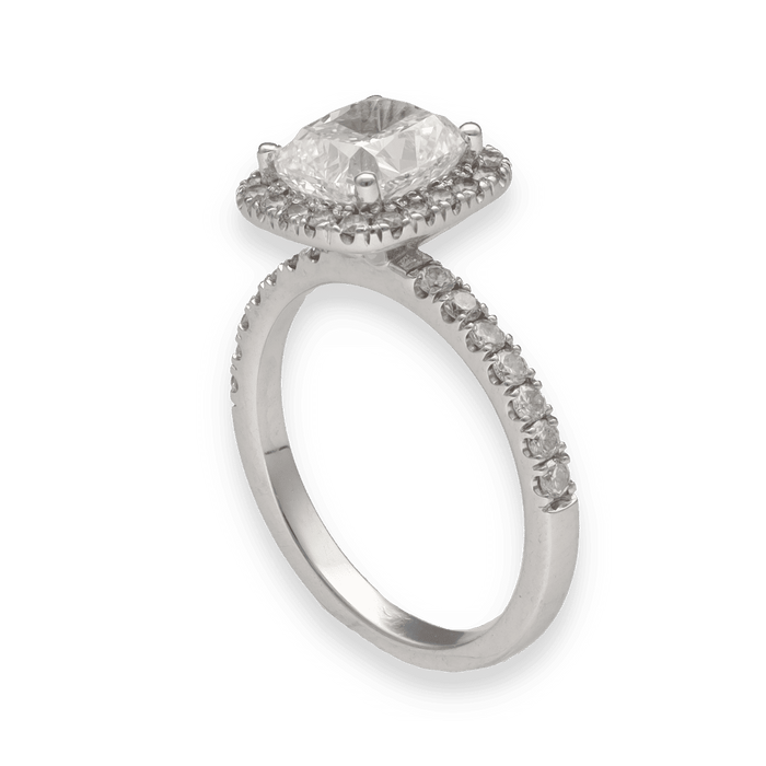 Solitaire diamant en or blanc