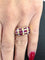 Bague en or jaune massif 18 carats avec rubis et diamants