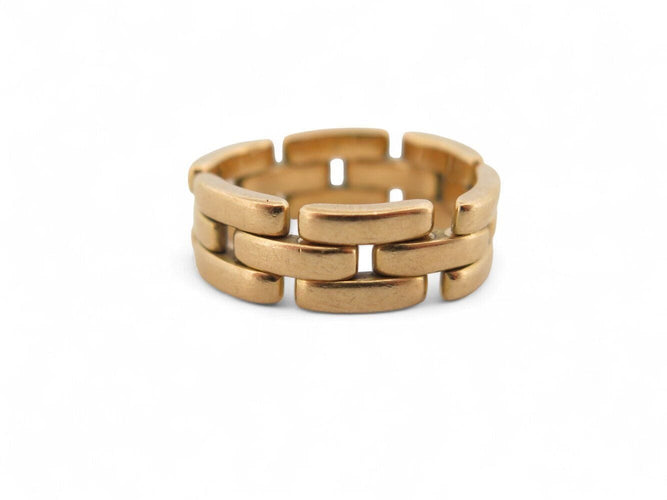 Bague 53 bague CARTIER panthere maillons t53 en or jaune 18k 9.8 gr  link 58 Facettes 270225
