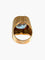 Bague 50 Bague Or Jaune Pierre Bleue 58 Facettes