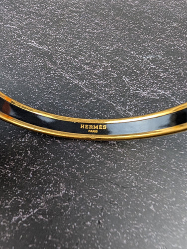 Hermès - Jonc Email et Plaqué Or 58 Facettes