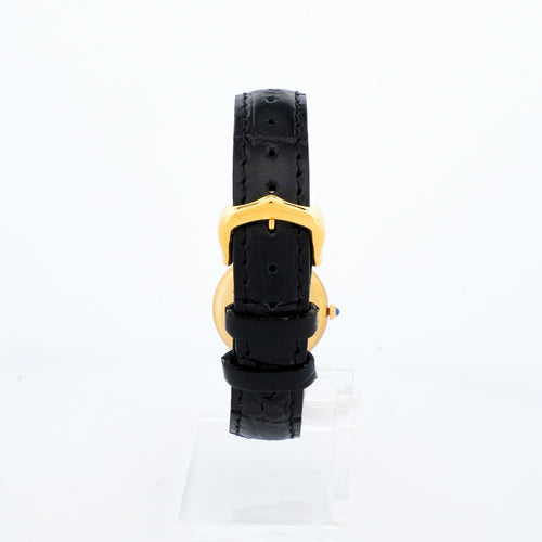 Montre Cartier Must Vendôme - Black roman dial - SM 58 Facettes