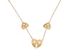 Collier collier POIRAY coeur entrelace multi 37 42cm en or jaune 18k 58 Facettes 265095