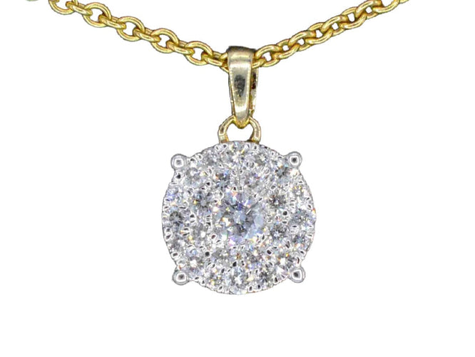 Pendentif Pendentif en or jaune avec diamant taille brillant 58 Facettes 2081