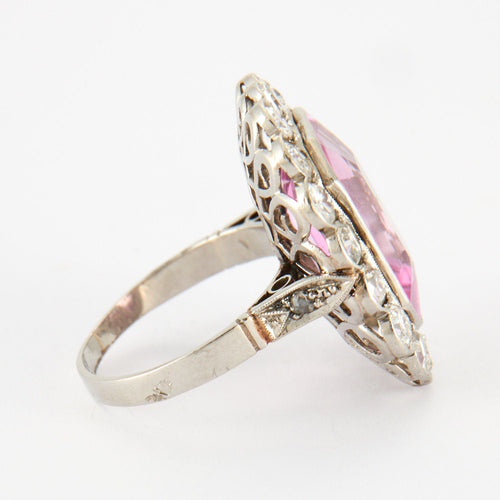 Bague 55 Bague Pompadour Art-Déco Diamants 58 Facettes