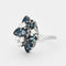 Bague 54 Bague or gris motif grappe, saphirs et diamants 58 Facettes 127027160539