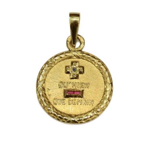 Pendentif AUGIS - Médaille d'amour or jaune 58 Facettes