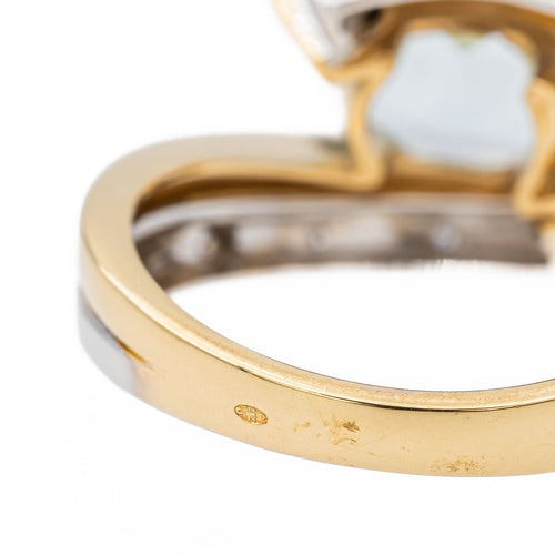 Bague 54 Bague Or jaune, Or blanc Topaze, Diamant 58 Facettes 3123435CN