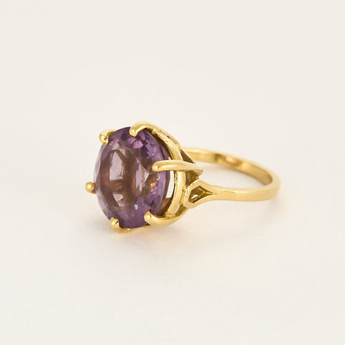 Bague 52 Bague cocktail en or jaune et améthyste 58 Facettes PAL2868