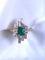 Bague 58 Bague Art Déco or jaune, émeraude, diamant 58 Facettes