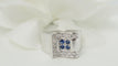 Bague 53 Bague en or blanc, saphirs et diamants 58 Facettes 32343