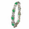 Bracelet Bracelet vintage luxueux : diamants 16 carats, émeraudes colombiennes 7 carats 58 Facettes 16196-0083