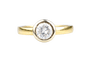 Bague 54 Bague solitaire en or jaune, serti clos d’un diamant rond brillant o,70 ct 58 Facettes 312231