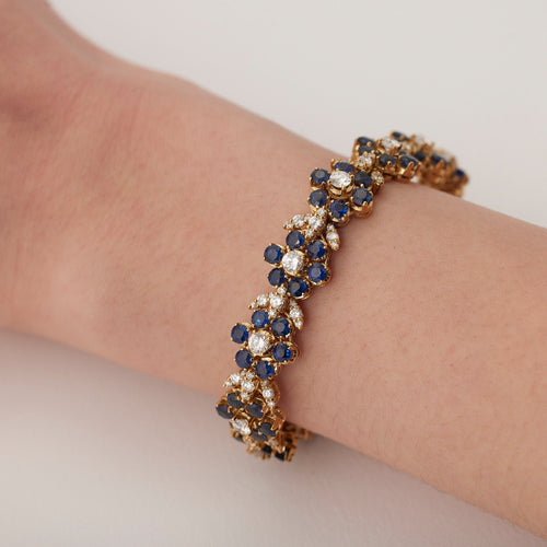 Bracelet Bracelet saphirs et diamants 58 Facettes