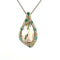 Collier Collier en or blanc , perle ( Mabe ) de Tahiti , émeraude et diamants naturels 58 Facettes