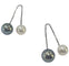 Boucles d'oreilles Damiani - Boucles d’oreilles perles de culture noires et blanches en or blanc 18k 58 Facettes E15