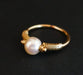 Ring 53 Ring Adorned with a Cultured Pearl, Gold 58 Facettes