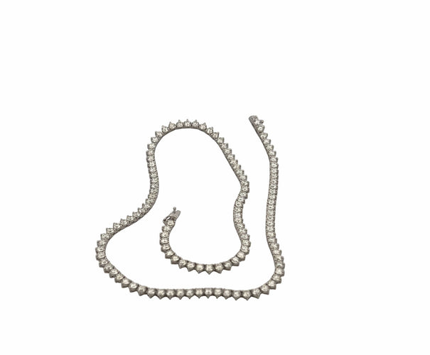 Collier Collier 3 griffes rivière de diamants naturels 58 Facettes