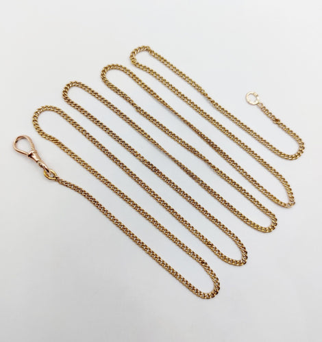 Collier Chaine sautoir antique or jaune en mailles gourmette 58 Facettes A05536