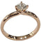 Bague 51 Bague solitaire avec diamant certifié HRD de 0,30 ct en or rose 58 Facettes E30