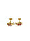 Boucles d'oreilles Paire de boucles d'oreilles or jaune, diamants et rubis 58 Facettes