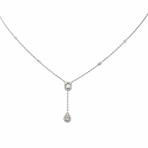 Collier Messika Collier My twin  Or blanc Diamant 58 Facettes 4600456RV