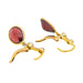 Boucles d'oreilles Boucles d'oreilles Dormeuses Or jaune, Platine Grenat, Diamant 58 Facettes 3806941CN